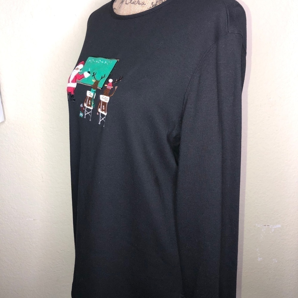 Vintage Bechamel Christmas Santa Teacher Top - Picture 4 of 7